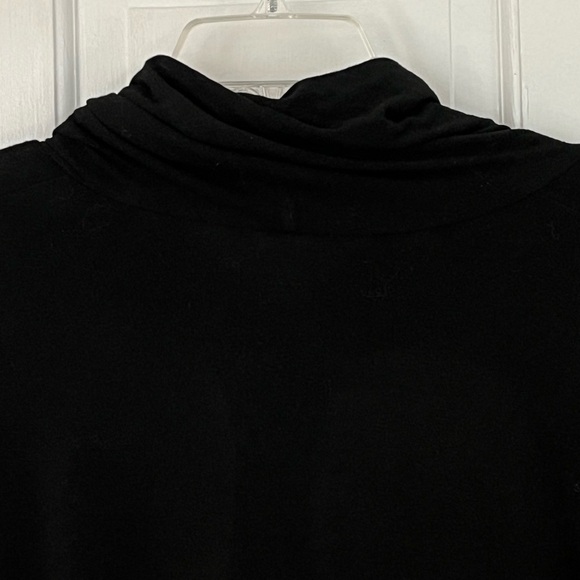 EILEEN FISHER Cowl Neck Jersey Stretch Long Sleeve Dress Medium Minimalist - Picture 5 of 12